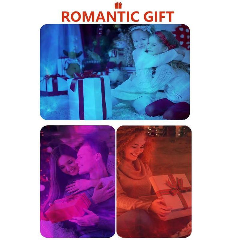 2 Scene -Ocean Wave & 3D Water Rippleprojector Light-16-Color round Lamp Withcontrol, Relaxation & Romantic Night Ambience