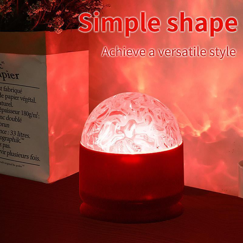 2 Scene -Ocean Wave & 3D Water Rippleprojector Light-16-Color round Lamp Withcontrol, Relaxation & Romantic Night Ambience
